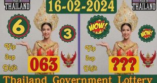 Thai Lottery HTF 3up Cut Total 100% Non Miss 16th February 2567
